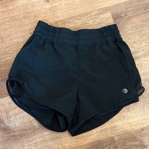 Black athletic shorts